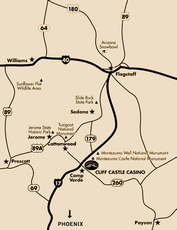Flagstaff casino mapa